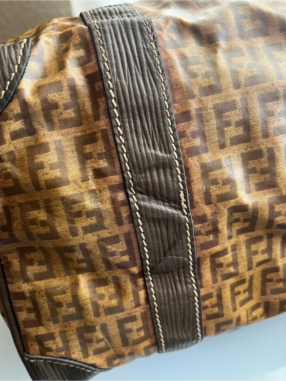 FENDI VINTAGE FF MONOGRAM HANDBAG - Picture 9 of 16